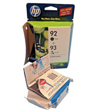 HP 92 Black/93 Tri-color Ink Cartridges Combo Pack C9513FN DEC 2011 ONLY HP 93 picture