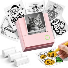 Mini Pocket Thermal Printer Wireless Bluetooth Photo Sticker Paper Inkless Print picture