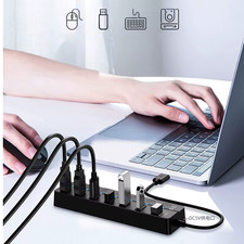Adaptador USB 2.0 3.0 Multi puertos Splitter Hub Expansion Interfaz Cable 30CM picture