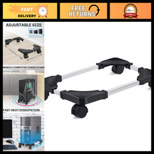Adjustable Mobile CPU Stand for Computer Tower - Fits Most PCs, Space-Saving Des picture