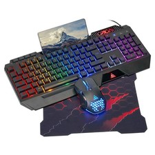 CHONCHOW Gaming Keyboard and Mouse Combo, Wired RGB 11.8 x 9.7 inches, Black picture