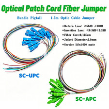 2Pcs 12Core Single Mode Fiber Optic Pigtail 1.5m 0.9mm Simplex Bundle Patch Cord picture
