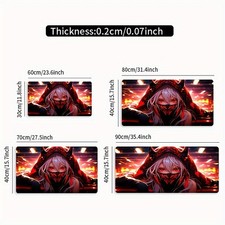 A Large Gaming Mouse Pad Featuring a Mask Girl Design, Suitable for Use with L picture