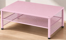 2-Tier Laptop Monitor Stand Riser Desk Organizer for Office Home School Pink picture
