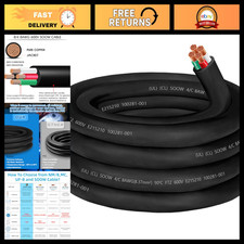 10ft 8/4 SOOW Power Cable, Heavy Duty Portable 40 Amp Electrical Wire, Flexible picture