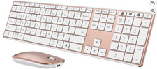 Seenda Rose Gold Wireless Bluetooth Keyboard & Mouse Combo,SKM64-3 Rechargeable picture