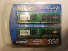 Transcend JM1GDDR2-6K 1GB (2 x512MB) JetRam DDR2-667 PC2-5300 240pin RAM picture
