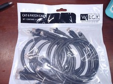 W Box 0E-C6BK36 CAT6 Patch Cable, RJ 45 Male, 3' (0.91m), 24AWG, Black, 6-Pack picture
