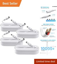4PCS 33ft DC 12V Power Extension Cables - Versatile Solution for Cameras, Lights picture