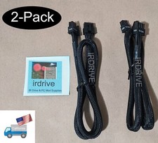 2-Pack: Genuine EVGA 8-Pin to Single 6+2pin PCI-E Power Cable PN: W001-00-000147 picture
