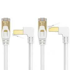 Cat6 Ethernet Cable 90 Degree Downward Right Angle, Cat 6 Right Angle Etherne... picture