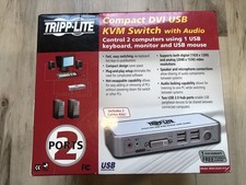 Tripp Lite B004-DUA2-K-R 2-Port DVI USB KVM Switch Audio New Open Box picture