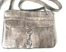 NWOT REBECCA MINKOFF Faux Snakeskin Design  Metallic Laptop Padded Computer Case picture