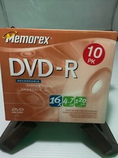 Memorex Pack 10 DVD-R Discs 16x 4.7GB 120 Min From 2006 picture