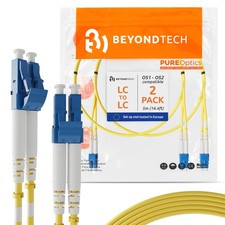 2 PCS 5m 16.4ft LC To LC Fiber Patch Cable UPC SingleMode Duplex 9/125m Core picture