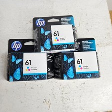 3x Genuine HP 61 Tri-Color Ink Cartridge CH562WN *SEALED picture