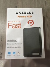 GAZELLE High-Speed 1TB Ultra Slim Portable External Hard Drive - 2-in-1 Type ... picture