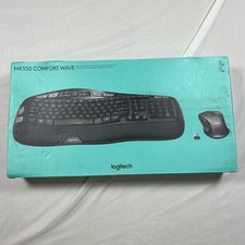 Logitech MK550 Comfort Wave Wireless Keyboard K350 Mouse Combo – Good Condition. picture
