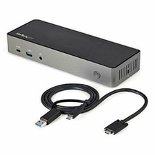StarTech Hybrid USB-C USB-A Universal Triple Monitor Laptop Docking Station picture