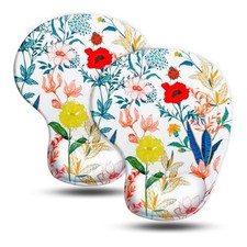 2-Pack Compact Ergonomic Mouse Pads with Gel Wrist Support - Boho Chic Design picture
