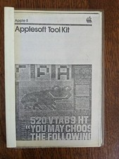 Vintage 1980 Apple Computer Applesoft Tool Kit Manual #A2L 0038 **Photocopy**  picture