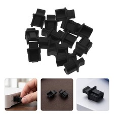 Reusable Black Silicone Dust Plug Set for Computer Ethernet Ports 50Pcs Pack picture