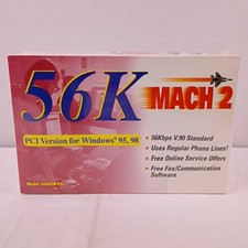 56K MACH 2 Internal Data/Fax Modem PCI Version Windows 95,98 A56FW New & Sealed  picture