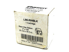 NEW SEALED PANDUIT LS6-RWBLK CARTRIDGE BLACK WAX RIBBON LS6RWBLK picture