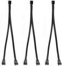 Aypzuke 3 Pack Computer PC PWM Fan Splitter Cable 1 to 2 (4 26 cm, Black  picture