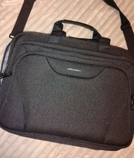 KROSER Black Padded Polyester Shoulder/Messenger Bag for 15 in Laptop, Zipper picture