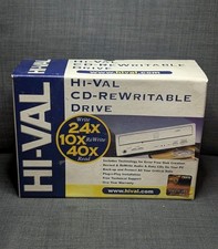 Original Box HI-VAL CD Rom Rewritable Drive 24x Write LTN-301 Vintage Tested picture