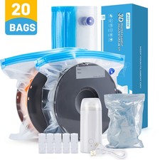 20 Pack 3D Printer Filament Storage Bag Vacuum Kit with 500mAh Electric Pump picture