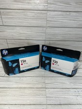 (2) NEW ~ Genuine HP 730 Magenta Designjet  Ink Cartridges 130ml P2V63A exp 9/24 picture