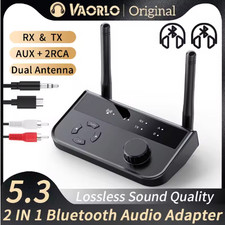 Bluetooth 5.3 Audio Transmitter Receiver 2-in-1 AUX RCA Adapter for TV PC picture