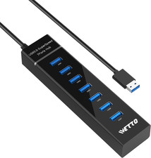 7-Port USB 3.0 Hub,  Data USB Hub Splitter with 3.3Ft Long Cable picture