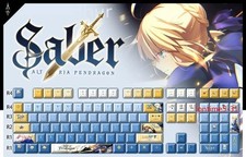 Anime Fate/Stay Night Altria Pendragon 108 Keys PBT Gaming Mechanical Keyboard picture