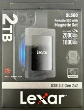 2TB Lexar SL500 Portable SSD Magnetic Set USB 3.2 Gen 2x2 BRAND NEW SEALED picture
