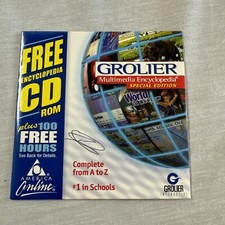 Free Encyclopedia CD Rom Grolier Multimedia 1998 PC Computer Program Software picture
