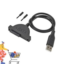 SATA Slimline to USB 2.0 Adapter Cable for Laptop CD DVD Rom Drive 7+6 13Pin picture