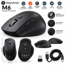 Keychron M6 M6S-A23 Wireless Gaming Mouse 30K DPI 8K Hz Black New Sealed picture