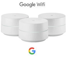 Google Nest Wifi Router Model GJ2CQ Lot of 3 Mesh Wi-Fi System Fully Functional picture
