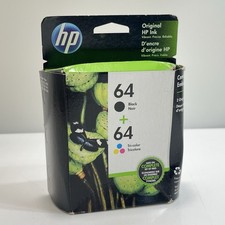 HP 64 Combo Ink Cartridges 64 Black & 64 Color NEW GENUINE - 2 PACK picture