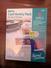 Avery 6237 White Card Variety Pack Inkjet Printer 45 Cards 30 Envelopes NEW SEAL picture