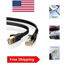 10Gbps Cat 7 Ethernet Cable, 50FT Flat Design for Seamless Gaming & Streaming picture