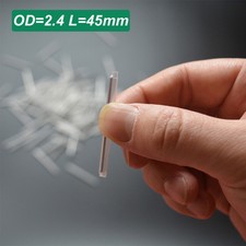 100pcs￠2.4 45mm Fiber Optic Fusion Splice Protector Protection Sleeves, Clear picture