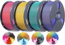 Multicolor 4-Color Silk PLA Filament Bundle 4kg in Total Silk PLA+ 3D Printer picture