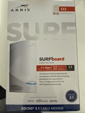 ARRIS SURFboard S33v2 DOCSIS 3.1 Cable Modem w/ Power Adapter picture