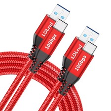 USB 3.2 Gen 2 C Data Cable 10Gbps [2Pack 3ft], Type C Charger 3ft, Red picture