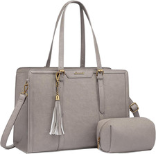 Laptop Tote Bag For Women With Multi-pocket Design And Faux Leather Finish 16.5 picture