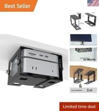 Height Adjustable Under Desk Mini PC Mount: Stylish Space Saver for Small Spaces picture